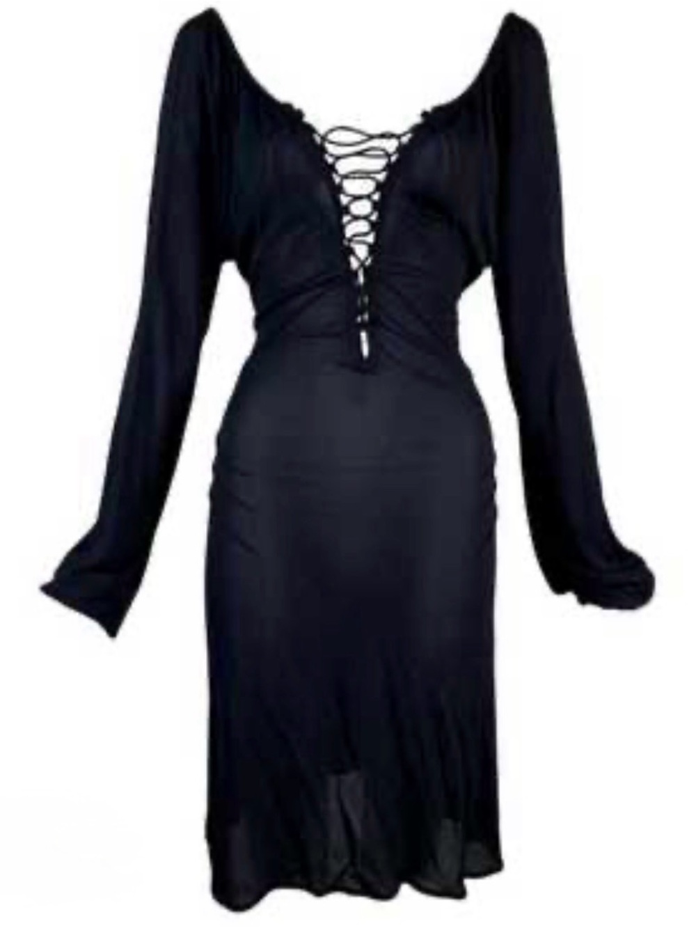 2002 Gucci by Tom Ford Lace Up Dress